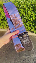 Load and play video in Gallery viewer, Pink Cracked Mirror Chrome Guitar Strap
