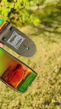 Load and play video in Gallery viewer, Rasta Iridescent Chrome Guitar Strap
