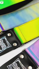 Load and play video in Gallery viewer, Twilight Hour Sunset Lenticular Color Change Guitar Strap
