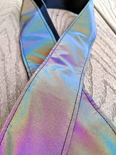Load image into Gallery viewer, Reflective Holographic Gray w/ Black Hardware Guitar Strap
