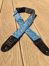 Load image into Gallery viewer, Cats in Space Handmade Guitar Strap
