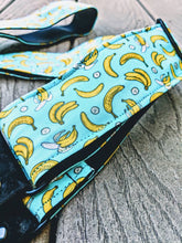 Load image into Gallery viewer, Banana&#39;s and Teal Color Guitar Strap
