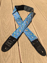Load image into Gallery viewer, Cats in Space Handmade Guitar Strap
