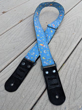 Load image into Gallery viewer, Cats in Space Handmade 1.5&quot; Ukulele or Guitar Strap
