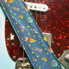Load image into Gallery viewer, Cats in Space Handmade Guitar Strap
