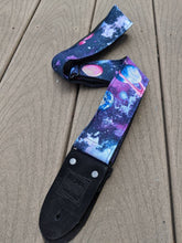 Load image into Gallery viewer, Glitter Space Galaxy pink and purple planets Guitar Strap
