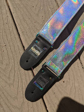 Load image into Gallery viewer, Holographic Glitter w/ Rainbow Hardware Guitar Strap
