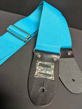Load image into Gallery viewer, Teal Blue Handmade Rockit Music Gear Guitar Strap
