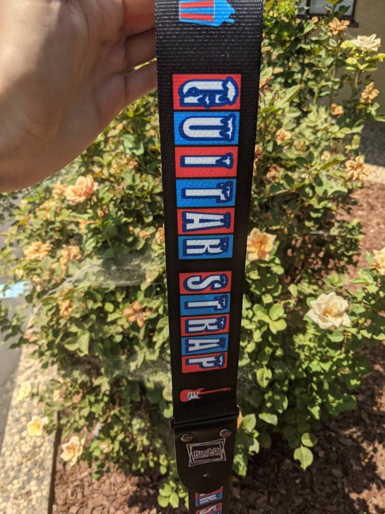 Red White and Blue Slushy Strap on Black Left Handed 