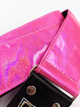 Load image into Gallery viewer, Pink Holographic Glitter Guitar Strap
