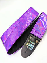 Load image into Gallery viewer, Purple Holographic Glitter Guitar Strap
