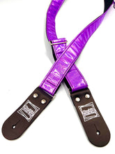 Load image into Gallery viewer, Purple Holographic Glitter Guitar or Ukulele 1.5” Strap
