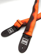 Load image into Gallery viewer, Thermochromic Black/Brown To Neon Orange Guitar Strap
