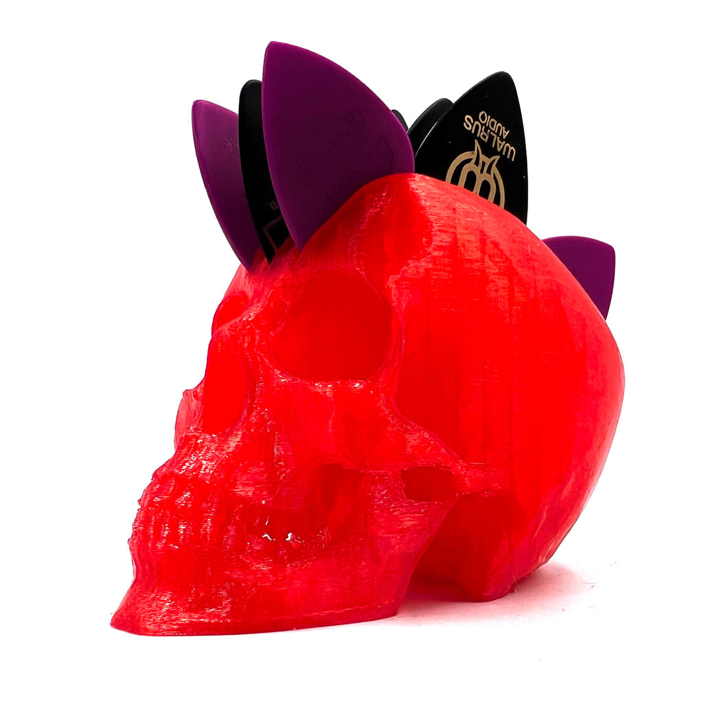 Mohawk Skull Pick Holder Translucent Red