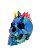 Load image into Gallery viewer, Mohawk Skull Guitar Pick Holder Rainbow Silk Color Shift Limited Edition
