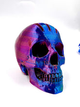 Load image into Gallery viewer, Mohawk Skull Guitar Pick Holder Rainbow Silk Color Shift Limited Edition
