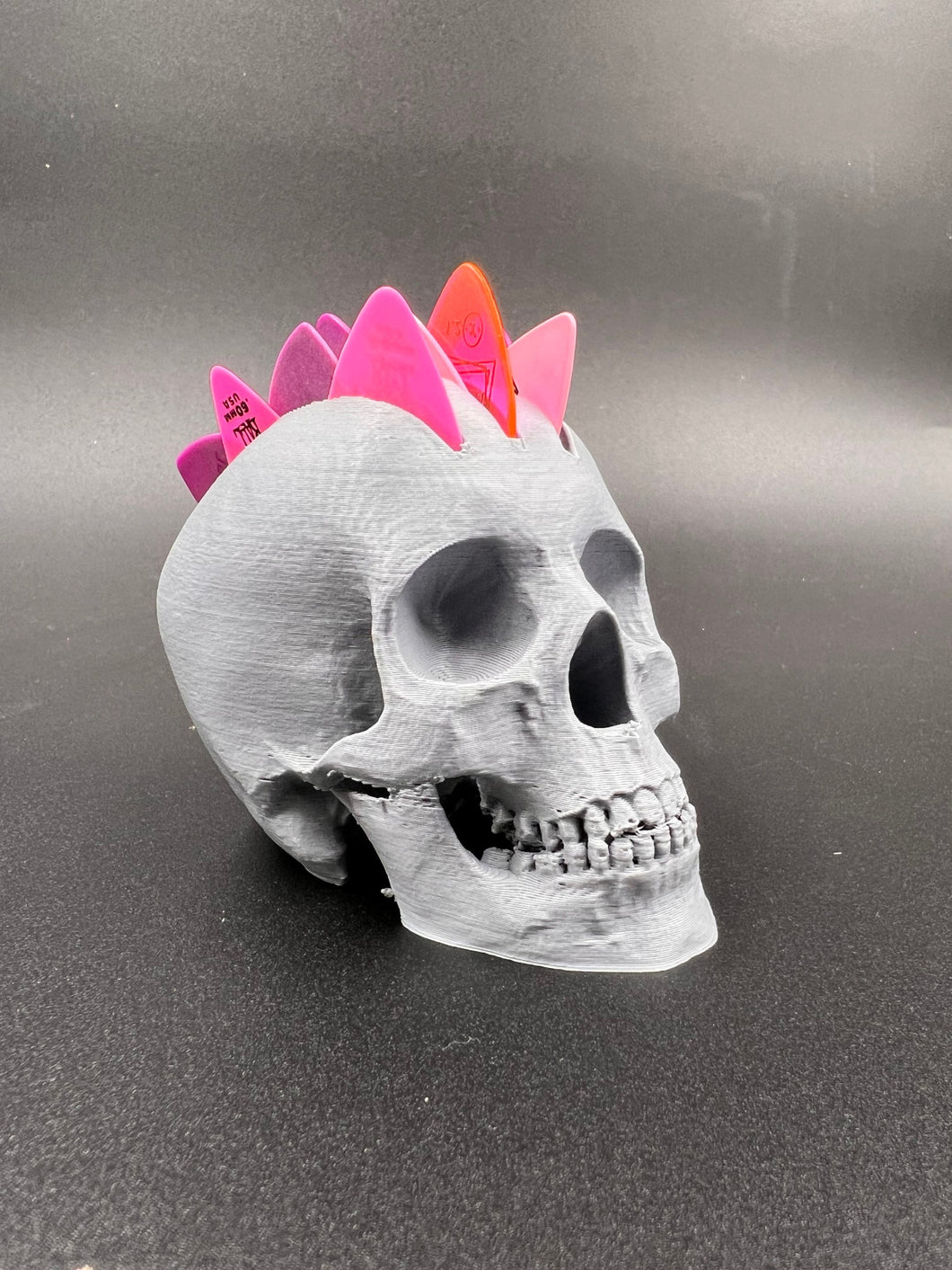 Mohawk Skull Pick Holder V3 - Gray
