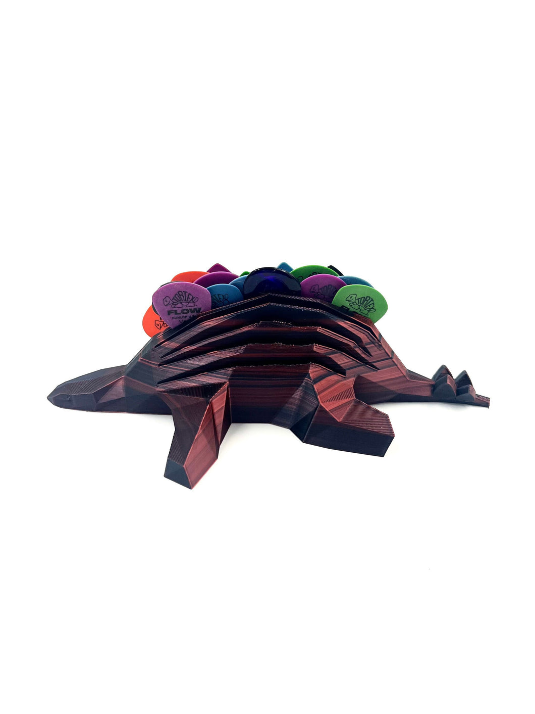 Giant Stegosaurus Guitar Pick Holder - Red/Black Color Shift Limited Edition