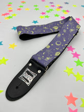 Load image into Gallery viewer, Halloween in Space Lavender Handmade Guitar Strap
