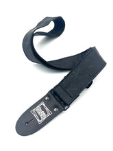 Load image into Gallery viewer, Matte Black Stripes Guitar Strap
