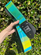 Load image into Gallery viewer, Blue/Green/Yellow Lenticular Guitar Strap
