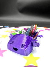 Load image into Gallery viewer, Axolotl Guitar Pick Holder - Dark Purple Silk
