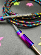 Load image into Gallery viewer, Black Rainbow Guitar Cable W/ Rainbow Jacks
