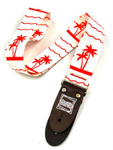Load image into Gallery viewer, Red Palm Trees Guitar Strap
