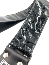 Load image into Gallery viewer, Black Cracked Mirror Guitar Strap
