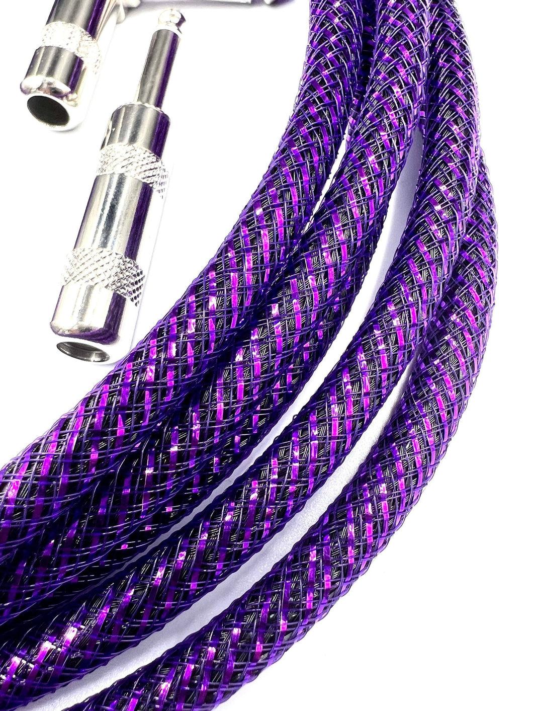 Pre-Order Purple Holographic Glitter Cable Straight or Right-Angle (your choice)