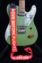Load image into Gallery viewer, Remove Before Flight Red Guitar Strap
