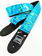 Load image into Gallery viewer, Holographic Blue Guitar Strap
