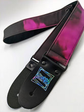 Load image into Gallery viewer, Thermochromic Black And Purple Guitar Strap
