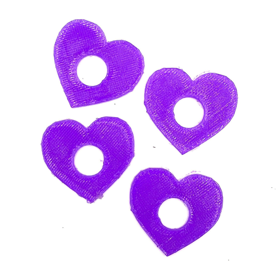 Heart Strap Blocks 4 Pack - Translucent Purple