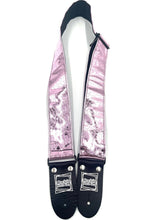 Load image into Gallery viewer, Pink Cracked Mirror Chrome Guitar Strap
