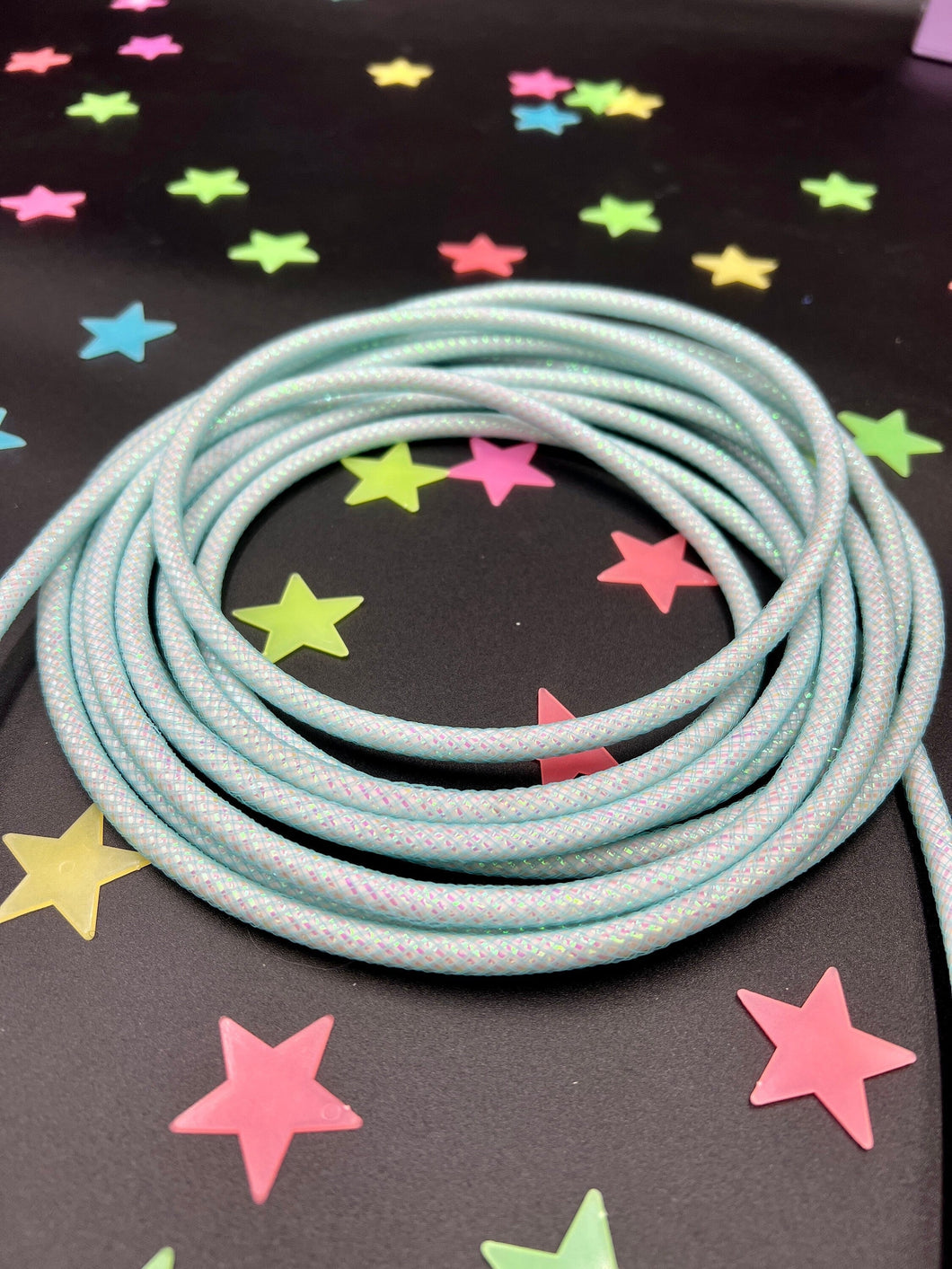 Ice Blue Handmade Guitar Cable Straight or Right-Angle (your choice)
