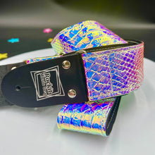 Load image into Gallery viewer, Iridescent Snake Guitar Strap
