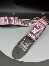 Load image into Gallery viewer, Pink Chrome Handmade Guitar Strap
