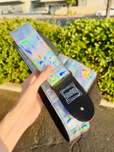 Load image into Gallery viewer, Holographic Silver Guitar Strap
