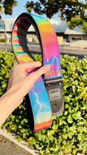 Load image into Gallery viewer, Rainbow Lenticular W/Rainbow Hardware Guitar Strap Limited Edition
