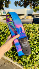 Load image into Gallery viewer, Iridescent Chrome w/ Rainbow Hardware Guitar Strap
