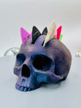 Load image into Gallery viewer, Mohawk Skull Pick Holder - Chameleon Color Shift Limited Edition
