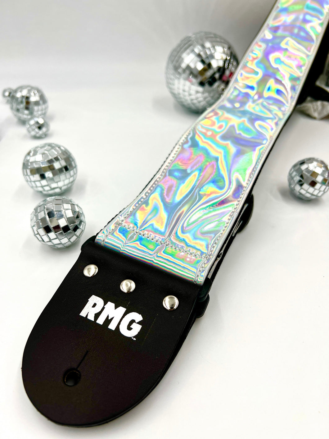 Holographic Silver Bass Strap 3” Wide