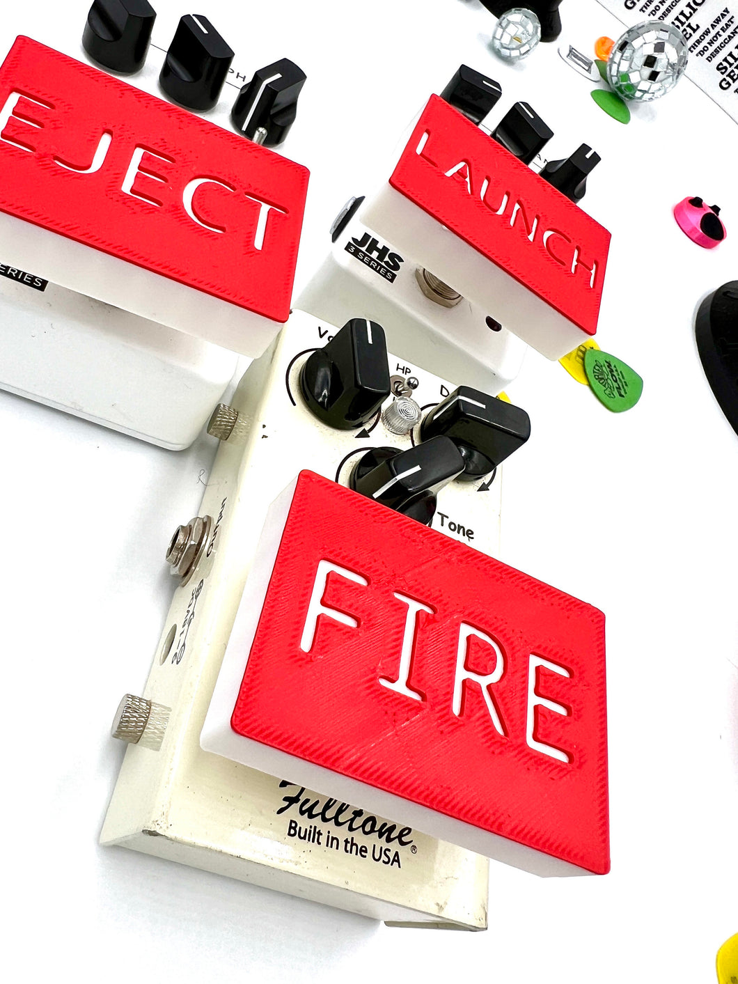 Eject, Fire and Launch Guitar Pedal Buttons